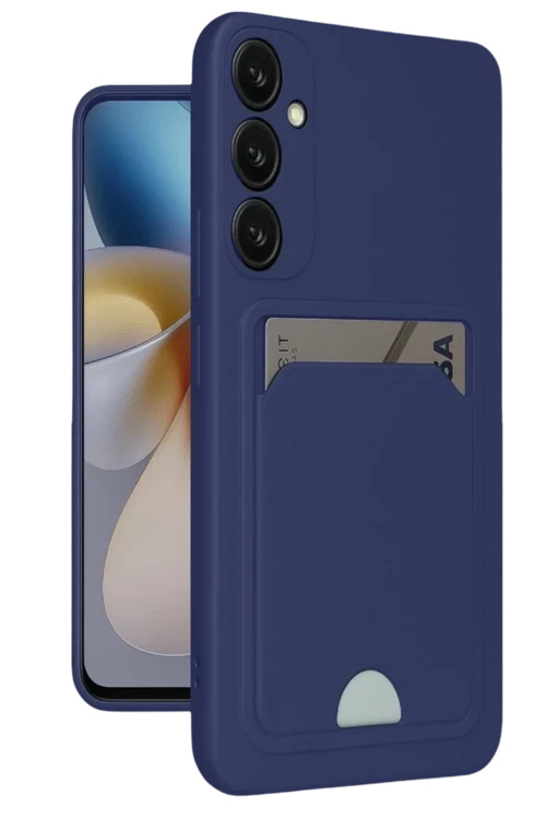 Samsung Galaxy A16 5G Kılıf Kelvin Kartvizitli Silikon - Lacivert