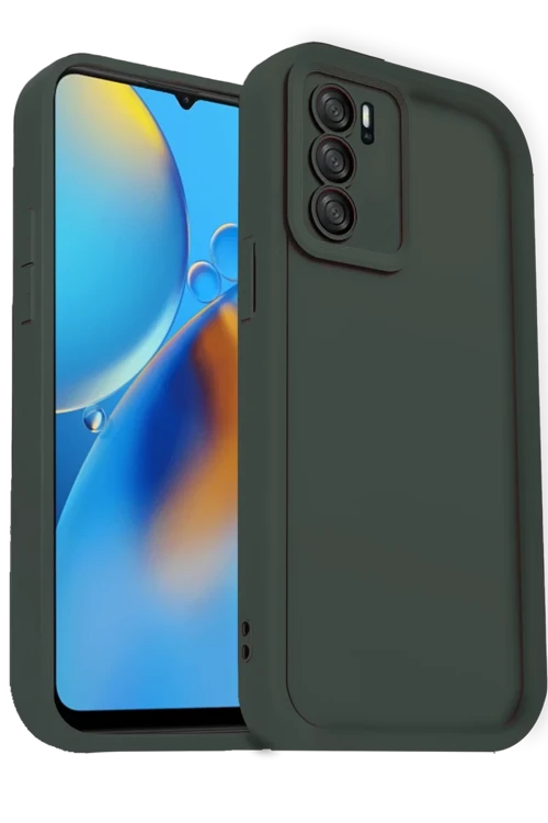 Oppo A16 Kılıf Viera Silikon - Koyu Yeşil