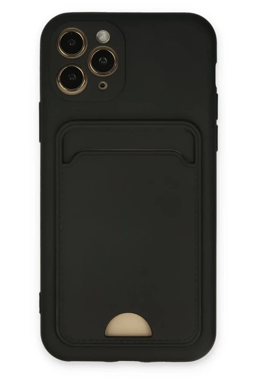 Apple Iphone 11 Pro Kılıf Kelvin Kartvizitli Silikon - Siyah