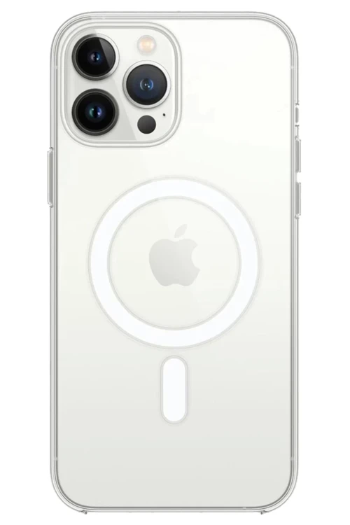 Apple Iphone 14 Pro Max Kılıf Magneticsafe Şeffaf Silikon - Şeffaf