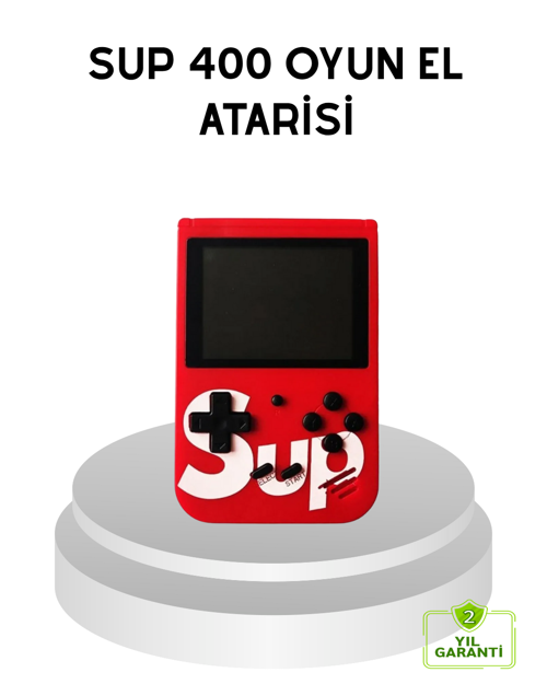 Sup Retro El Konsolu – 500 Oyun, Tv Bağlantılı, 3 İnç Ekranlı Şarjlı Mini Atari
