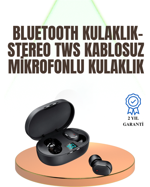 Kablosuz Kulak İçi Bluetooth Kulaklık Stereo Dokunmatik Kontrollü Kulaklık