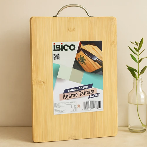 Bambu Kesme Panosu 24X34X1.7 Cm - Metal Kulplu