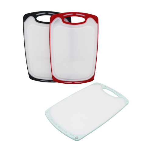40X24Cm Büyük Plastik Kesim Panosu Kaymaz Silikon Kenarlık - 10Mm Kalınlık