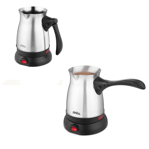 Çelik Elektrikli Cezve Türk Kahve Makinesi - 6Fi̇ncan=500Ml 360 Derece Kablosuz Kullanım 600W Scm-29