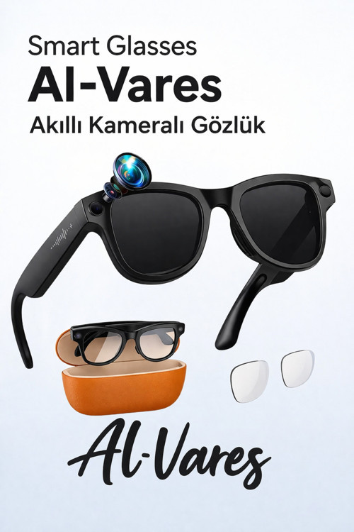 Yapay Zeka Gözlük(Aı)–1080P Kayıt-2K Görüntü,Kamera+Bluetooth+Canlı Çeviri+Stereo Ses+Ip67