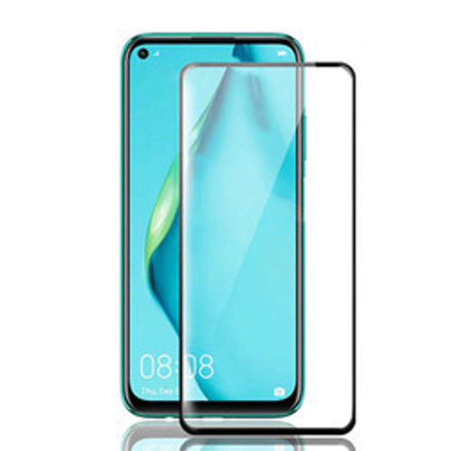 Huawei P20 Lite 2019 Kenarları Kırılmaya Dayanıklı Cam Ekran Koruyucu - Siyah