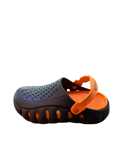 Croc Modeli Eva Önü Kapalı Düz Kalın Taban Arkalıklı Terlik