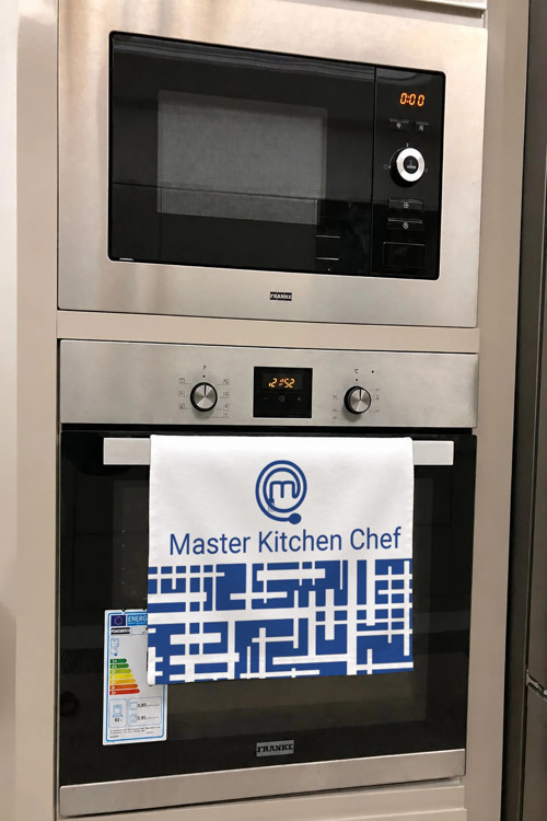 Mutfak Fırın El Havlusu 30x50cm Pamuklu Emici Master Kitchen Chef Mavi 2 Adet