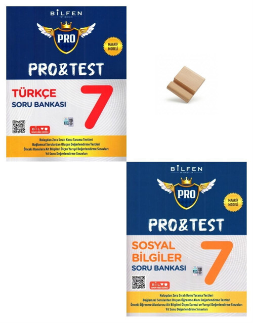 Bilfen 7. Sınıf Maarif Protest Türkçe ve Sosyal Bilgiler Soru Bankası + Telefon standı