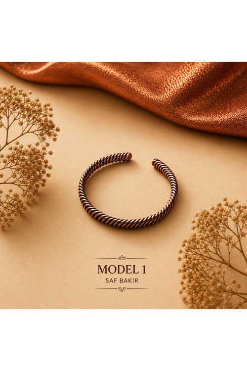 Lotus Premium Doğal Bakır Bileklik Koleksiyonu – Ayarlanabilir Özel Tasarım Minimal Bileklikler