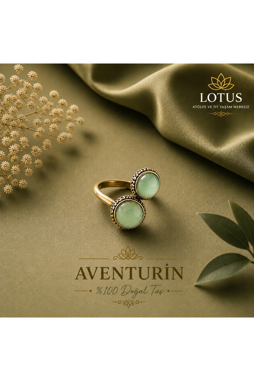 💍 Ultra Premium Doğal Taşlı Bronz Yüzük Koleksiyonu – Aventurin, Firuze & Lapis Lazuli Tasarım Yüzük