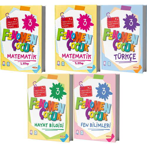 Fenomen Çocuk 2027 3. Sınıf Türkçe + Matematik + Fen Bilimleri + Hayat Bilgisi Seti 5 Kitap Maarif Model
