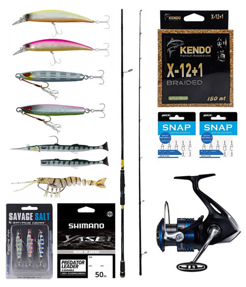 Pro Spin Olta Seti Okuma Ceymar SW Bass 243cm MH 14-42gr M-Fast Olta Kamışı & Shimano Makina Nexave 4000 FI