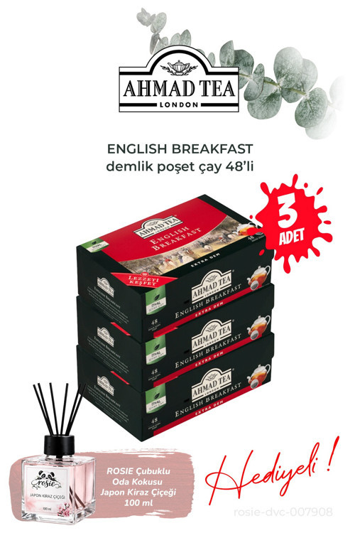 English Breakfast Demlik Poşet 3 Paket/48'li ve Oda Kokusu