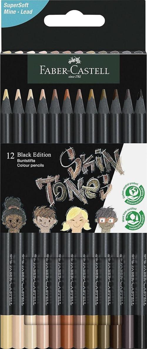 Faber-Castell Black Edition Boya Kalemi 12'li Skin Tones 11 64 14
