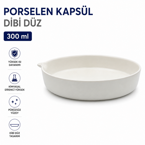 Porselen Kapsül 300 ml - Dibi Düz