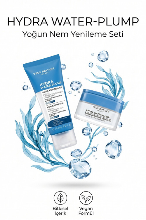 Hydra Water Plump Yoğun Nem Yenileme Seti Nem Maskesi 75 ml + Jel Krem 50 ml