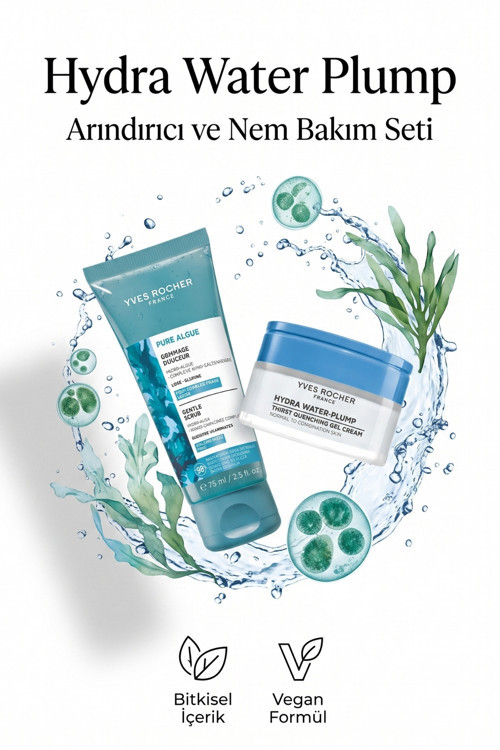 Hydra Water Plump Arındırıcı ve Nem Bakım Seti Peeling 75 ml + Jel Krem 50 ml