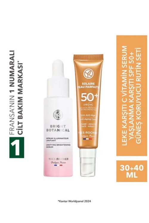 Yaşlanma Karşıtı Günlük Leke Karşıtı Rutin Seti SPF50+ Korumalı