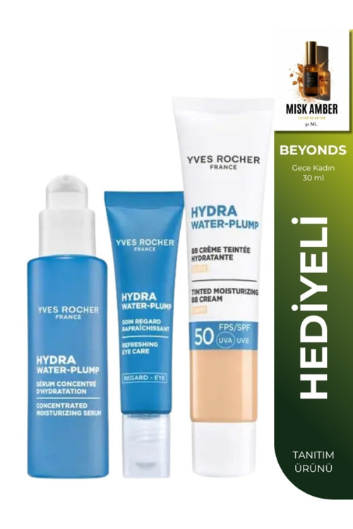 Açık Ton BB Krem SPF50 40 ml Hydra Water Tombul 3'lü Nem Bakım Seti Serum 30 ml Göz Kremi 15 ml