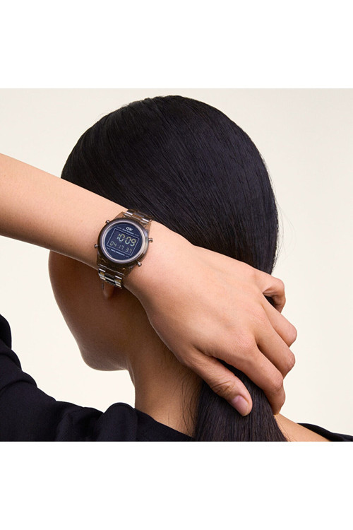 Retro Digital Koyu Kahverengi Unisex Kol Saati