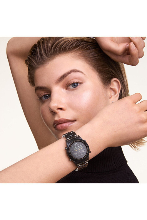 Retro Digital Koyu Kahverengi Unisex Kol Saati