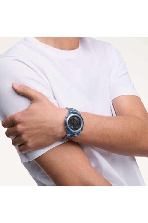 Retro Digital Koyu Kahverengi Unisex Kol Saati