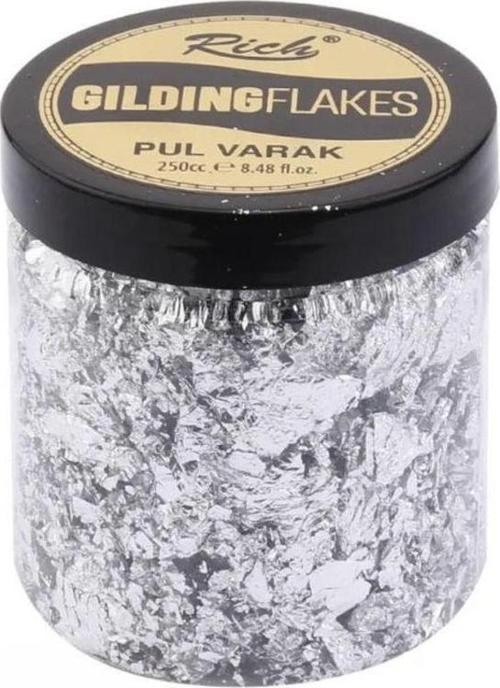 Gilding Flakes Pul Varak 250 cc Gümüş