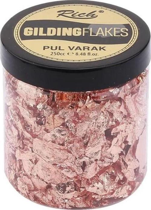 Gilding Flakes Pul Varak 250 cc Rosegold