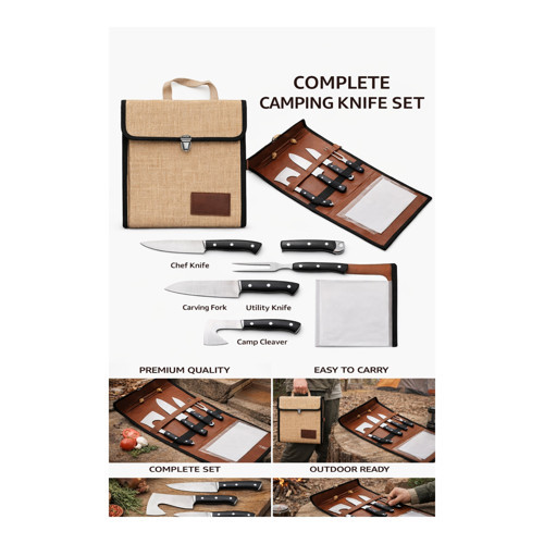 Kamp Piknik Karavan Mangal Çantalı Taşınabilir Set