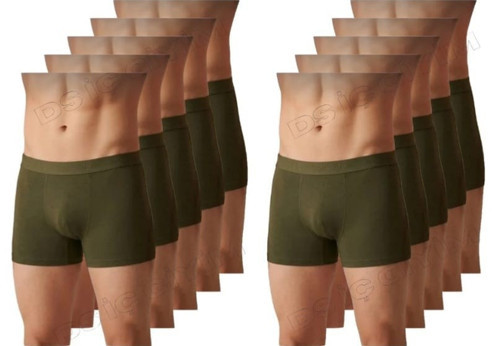 36 ERKEK MODAL LİKRALI HAKİ BOXER 10 ADET