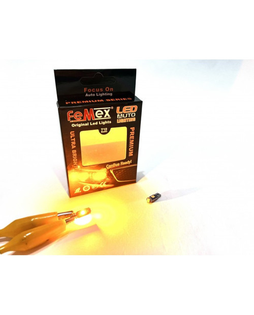 Premium 10'lu T5 Led Turuncu 3030 Chipset 3smd Mini Led Ampul