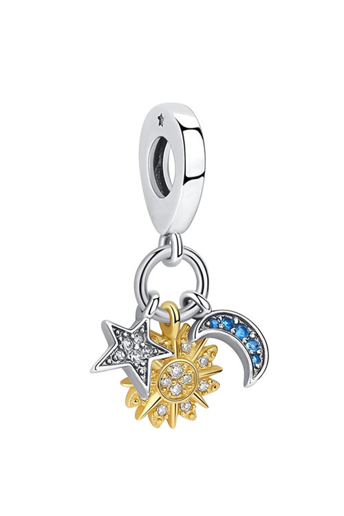 Gökyüzü Üçlü Sallantılı 925 Ayar Gümüş Charm