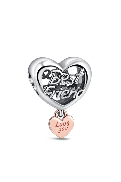 Best Friend Yazılı Kalp Sallantılı Charm