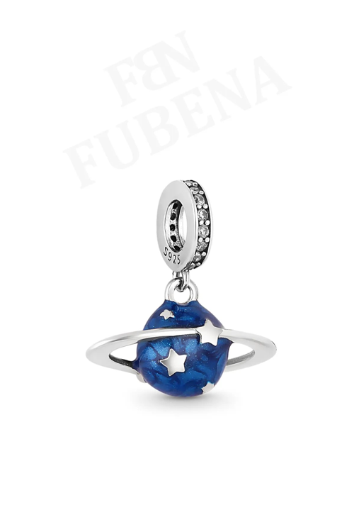 Gezegen Sallantılı 925 Ayar Gümüş Charm