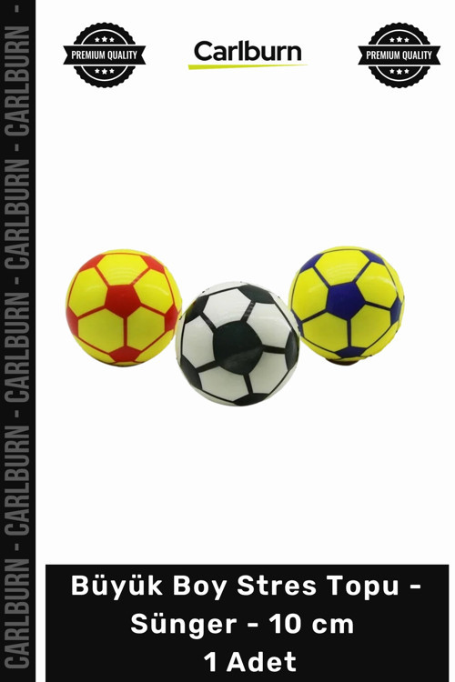 Özel Üretim Futbol Desenli Yumuşak Kaliteli Esnek Ofis Büyük Boy Stres Topu Sünger 10 cm 1 Adet