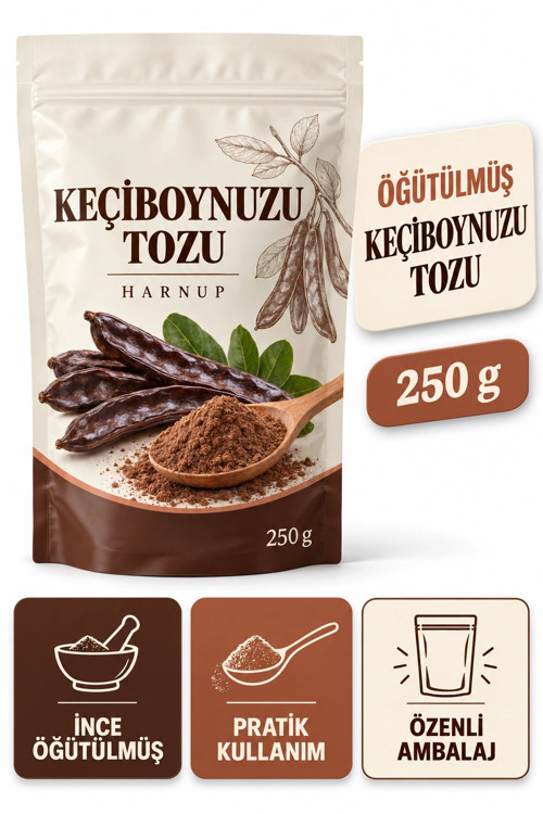 Keçiboynuzu Tozu 250 Gr Öğütülmüş Harnup Tozu Doğal Gıda Ürünü