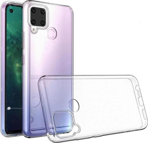 Realme C15 Kılıf Kamera Korumalı Silikon Şeffaf Arka Kapak