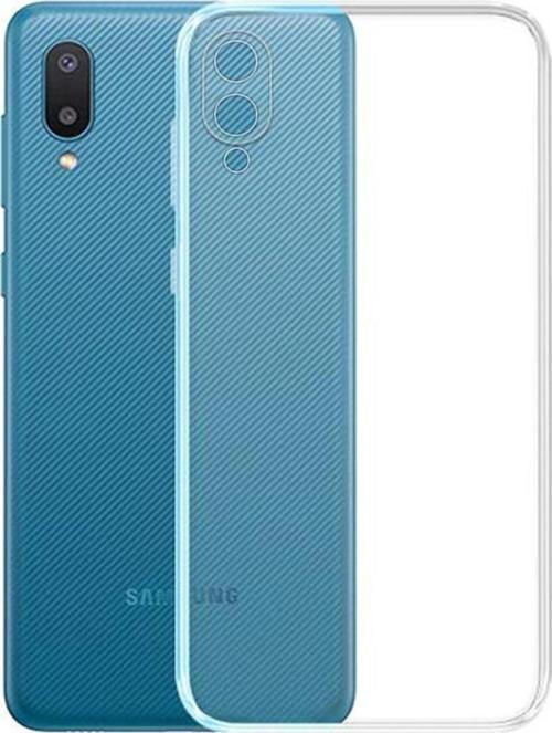 Samsung Galaxy A02 (A022) Kılıf Kamera Korumalı Silikon Şeffaf Arka Kapak