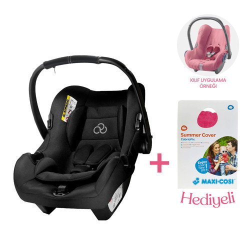 Bebek Oto Koltuğu Black Grup 0+ | Maxi-CabrioFix Yazlık Havlu Kılıf Hediye Pembe