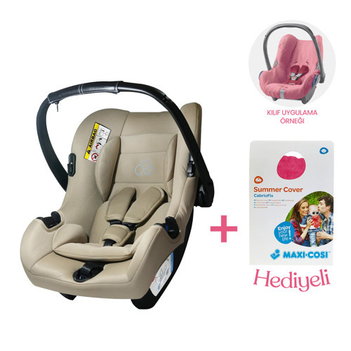 Bebek Oto Koltuğu Sand Grup 0+ | Maxi-CabrioFix Yazlık Havlu Kılıf Hediye Pempe