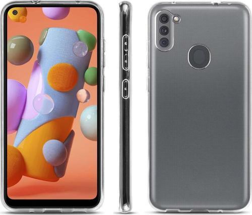 Samsung Galaxy A11 (A115) Kılıf Kamera Korumalı Silikon Şeffaf Arka Kapak