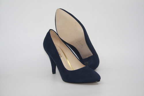 Kadın Lacivert Süet Stiletto