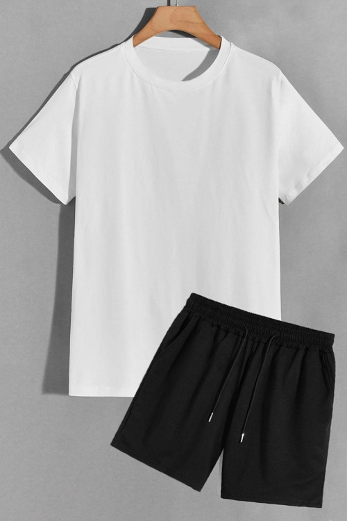 Rahat Tasarım Unisex Şort T-Shirt Eşofman Takımı