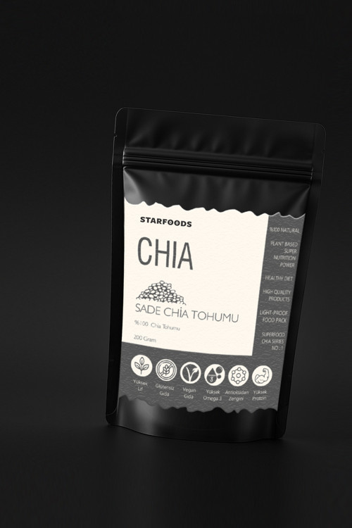 Chia Tohumu Sade 200 Gr. Paraguay Chia Tohumu Chia Series No: 1