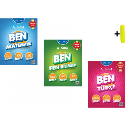 Bilfen Yayınları 4.sınıf Ben Matematik Fen Türkçe Etkinlik Kitabı Seti