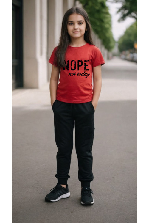 Unisex Nope Not Today Baskılı Eşofman Takımı