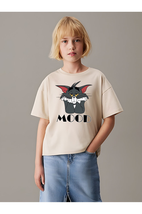 Çocuk Mood Baskılı Pamuklu Tshirt