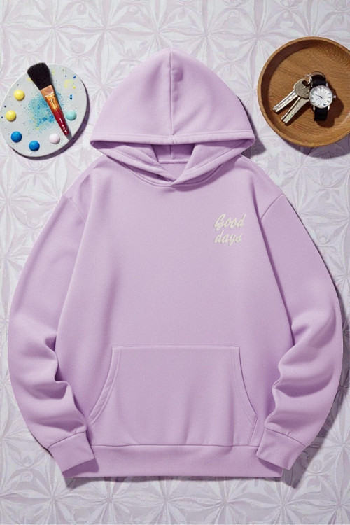 Unisex Good Days Baskılı Oversize Sweatshirt